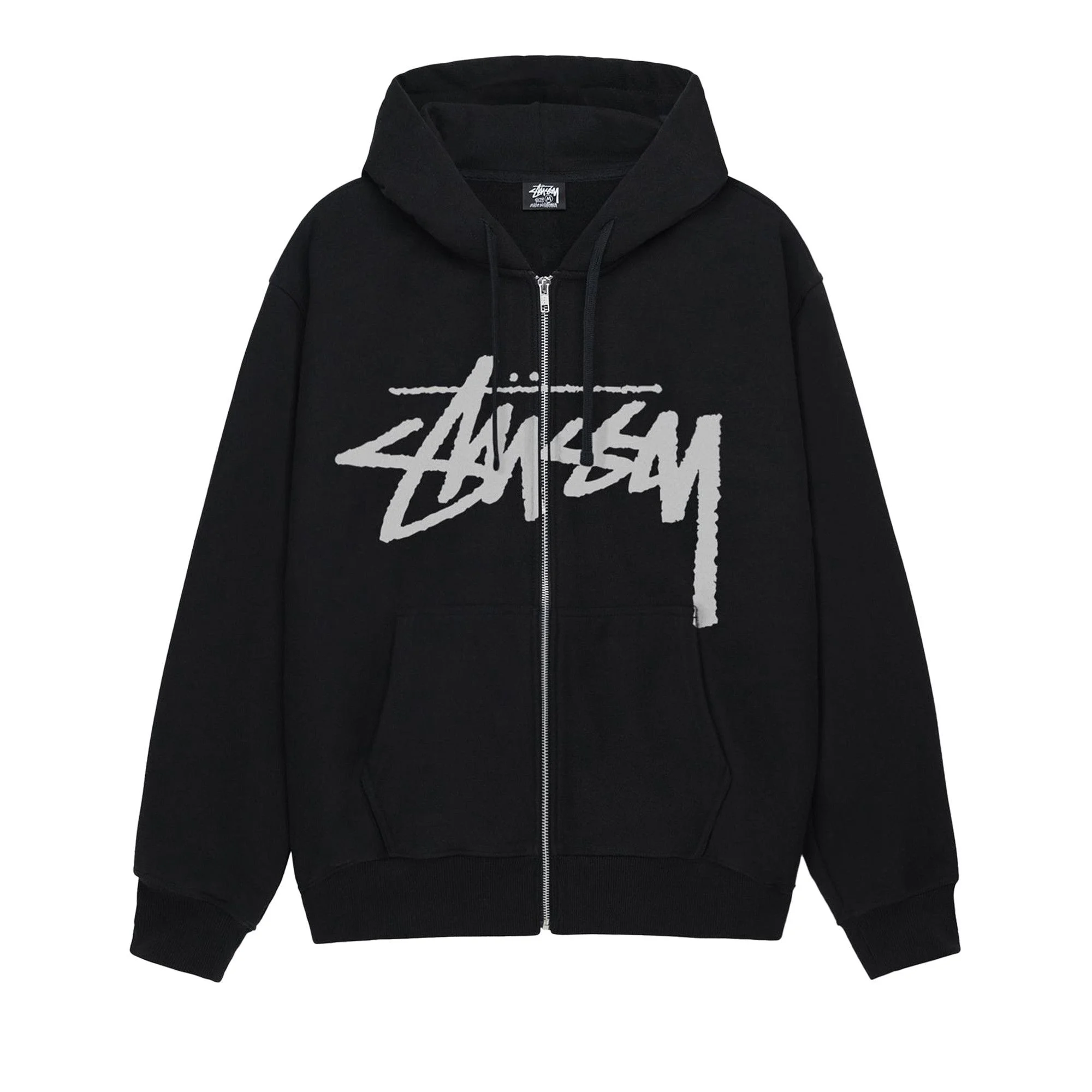 Stüssy Stussy Stock Zip Hoodie 'Black' | REVERSIBLE