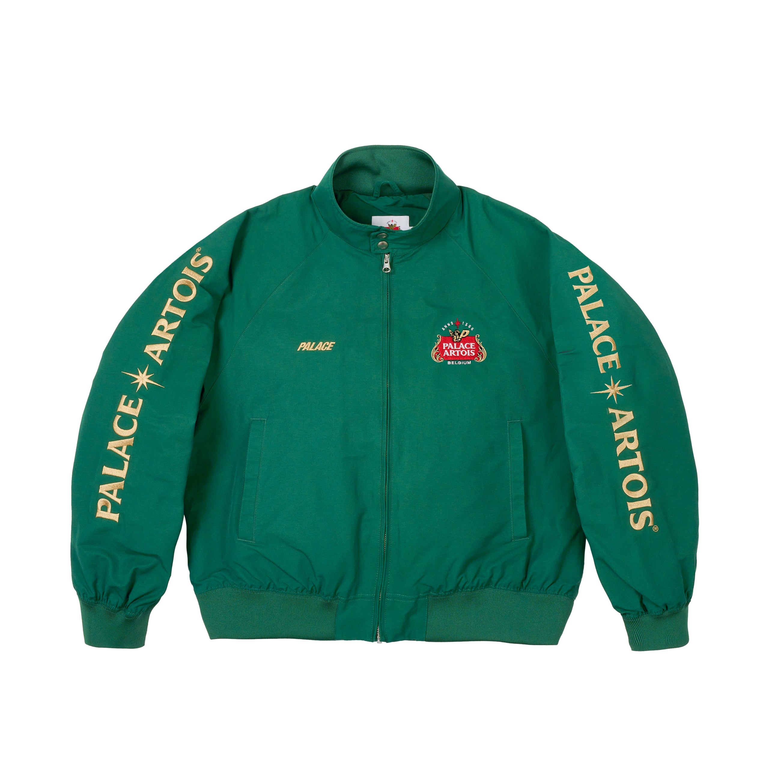 PALACE PALACE STELLA ARTOIS MATCH JACKET BOTTLE GREEN | REVERSIBLE