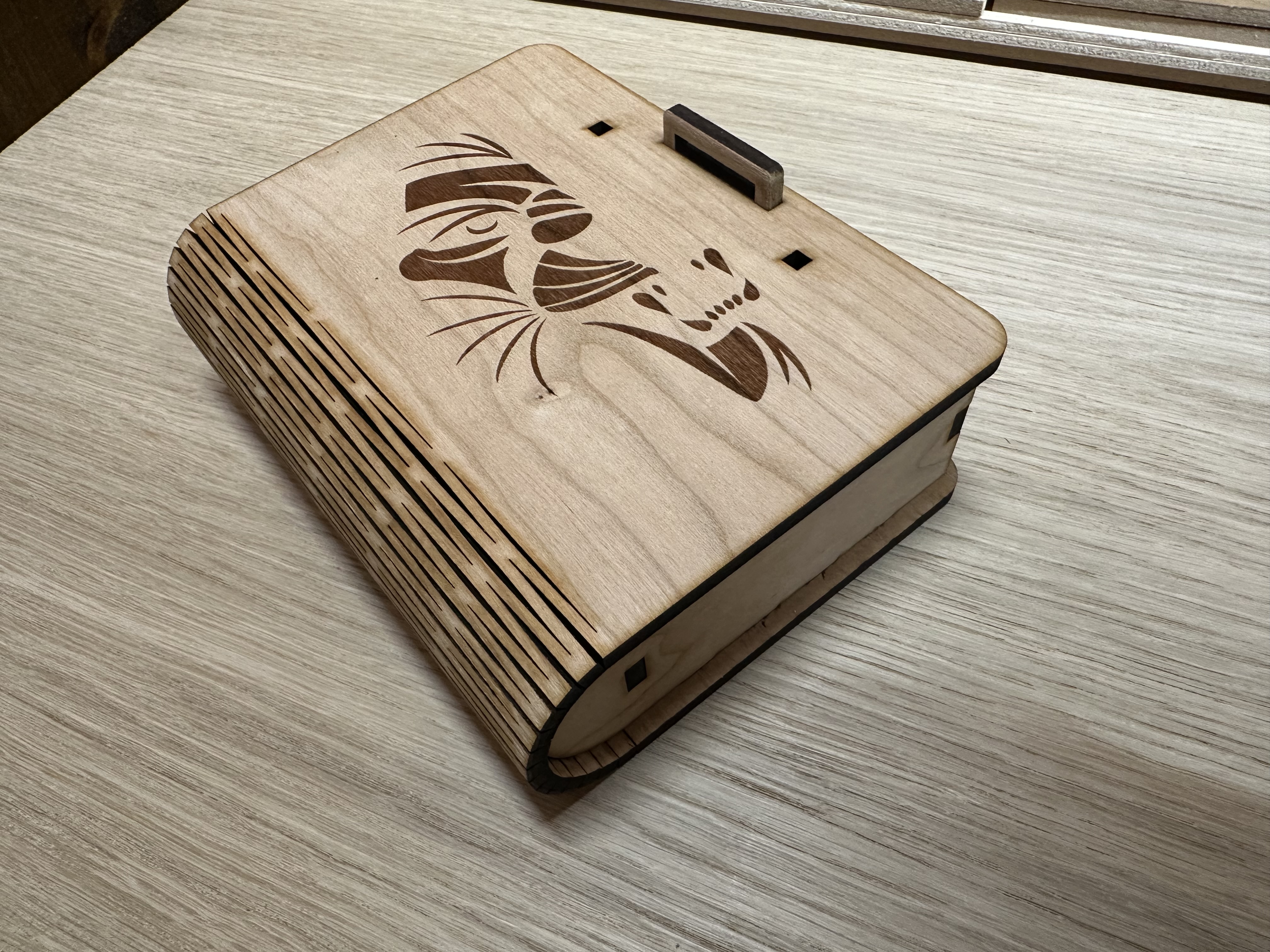 Laser cut and engrave | Wooden living hinge book box | Free Files