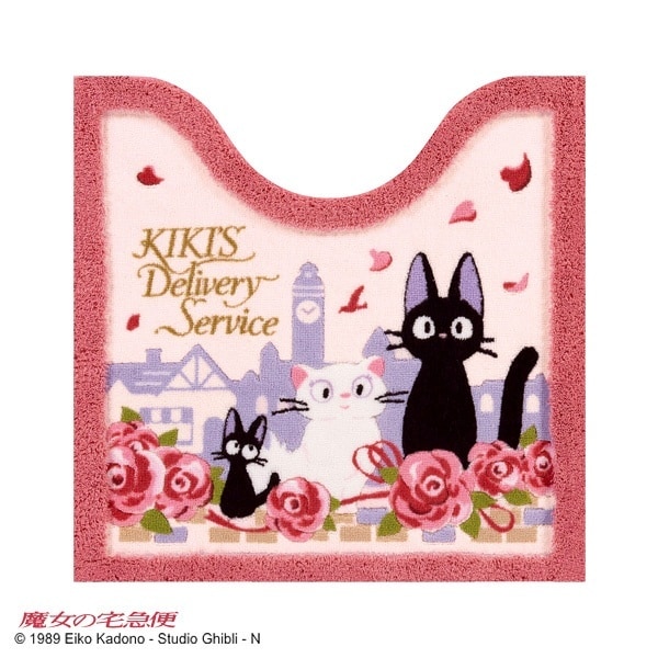 ジジと恋人のリリーがデートをしている、トイレマット（約60×60cm