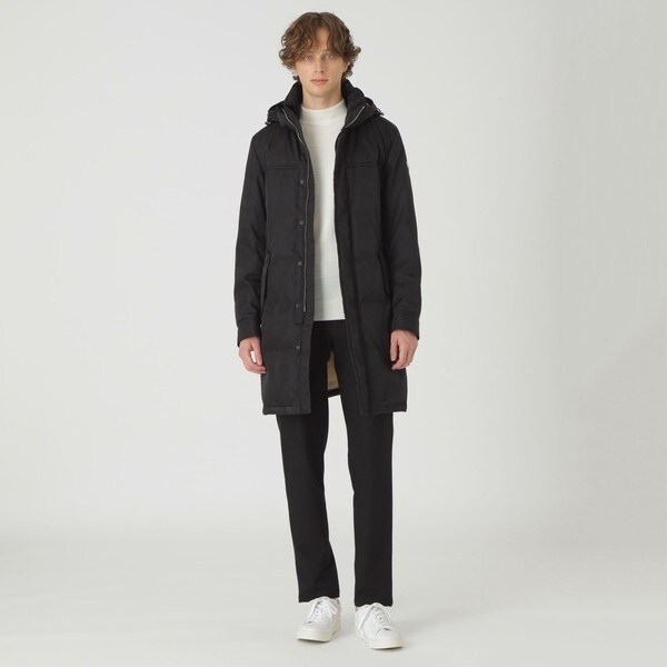 LIMONTAプレミアムシャドーチェックロングダウン | ブラックレーベル