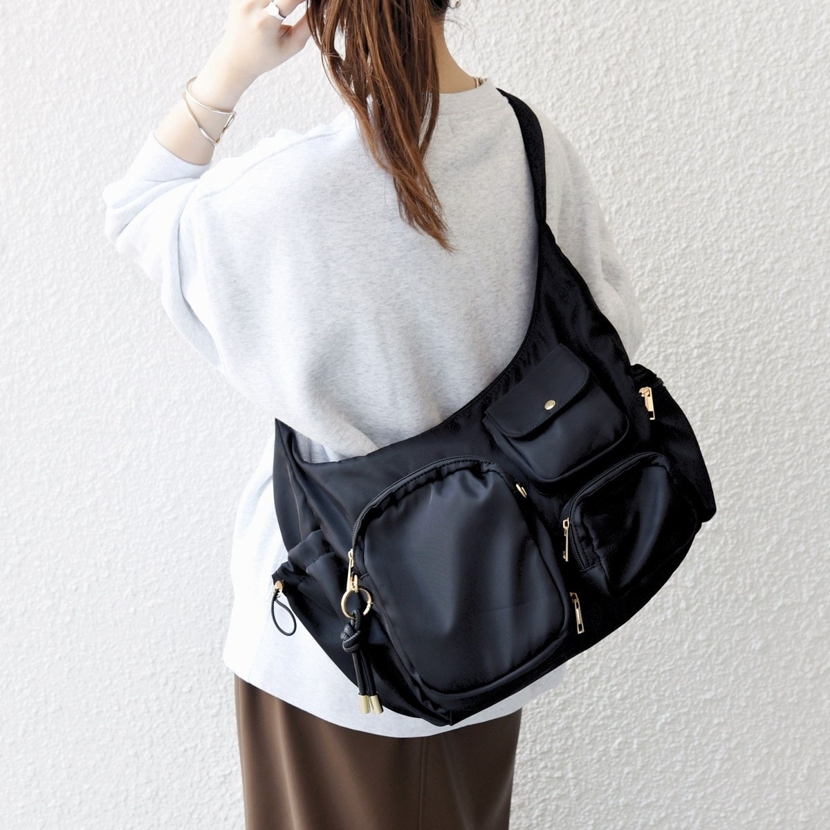 追加予約》SHIPS any: 9ポケット 2WAY ショルダー バッグ | シップス