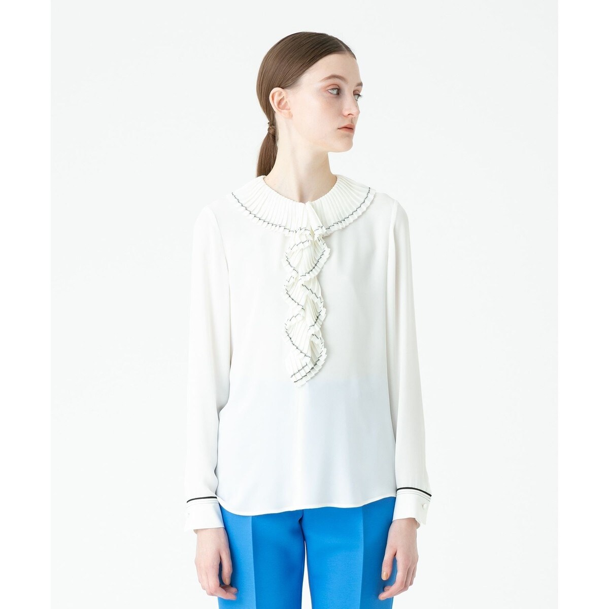 プリーツラッフルブラウス | アルアバイル(allureville) | マルイ