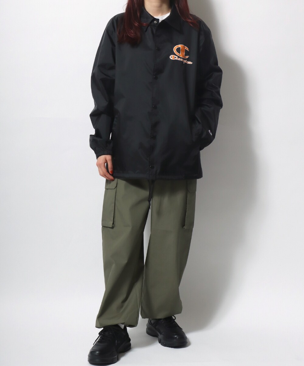 コーチジャケット メンズ ビッグシルエット ナイロン ワンポイントロゴ