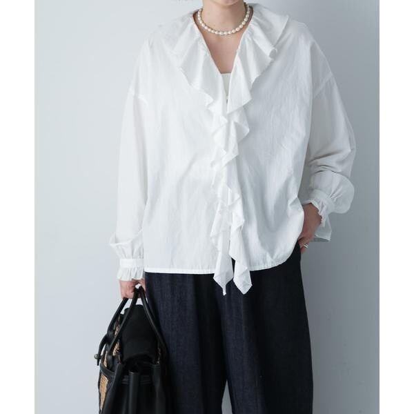 コットンフリルカラーシャツ | かぐれ(kagure) | マルイウェブチャネル