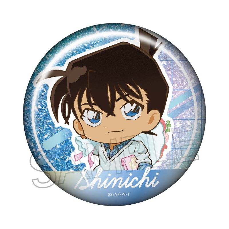名探偵コナン_サプライズ! グリッター缶バッジ 工藤新一 | colleize