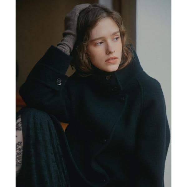 PECOLAMBウールカシミヤスタンドカラーコート | ナノユニバース(NANO