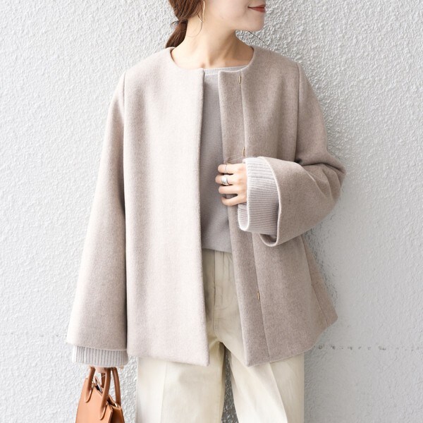 SUPER140ノーカラーショートコート | シップス(SHIPS