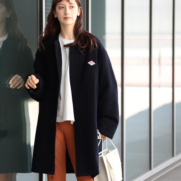 DANTON × Ray BEAMS ／ 別注 モッサ ノーカラー ダウン