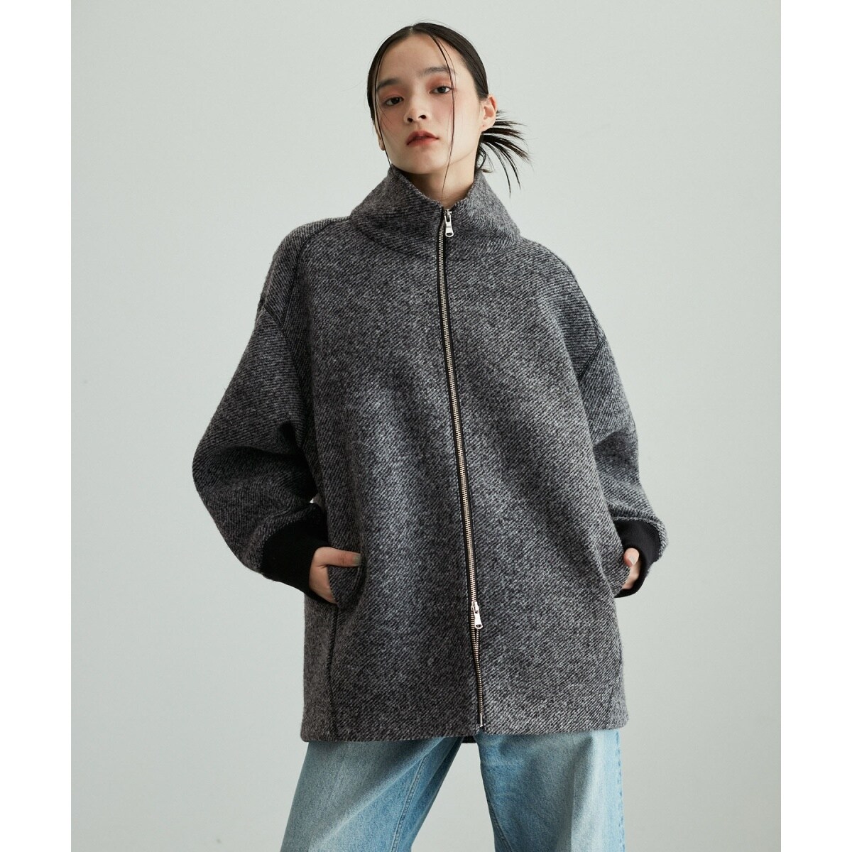 サステナブル】ツイードボンディングコーディガン | アダムエロペ(ADAM