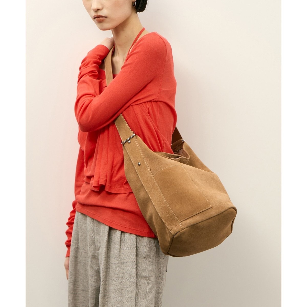 スプリットレザーワンショルダー2WAYバッグ | アダムエロペ(ADAM ET