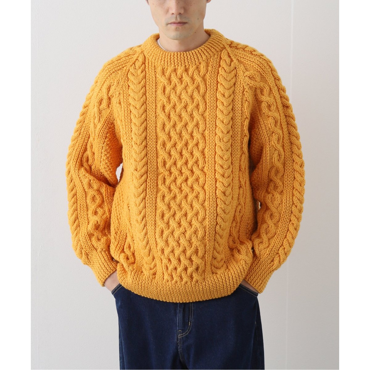 INVERALLAN / インバーアラン】ハンドニット クルーネック