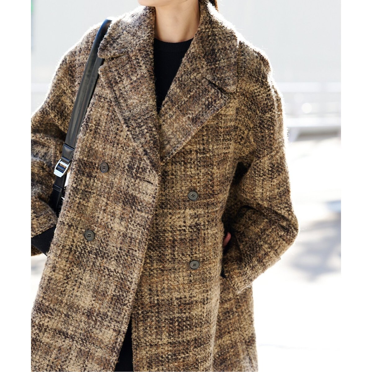 BALLIツイードビッグカラーミドルコート | ジャーナルスタンダード