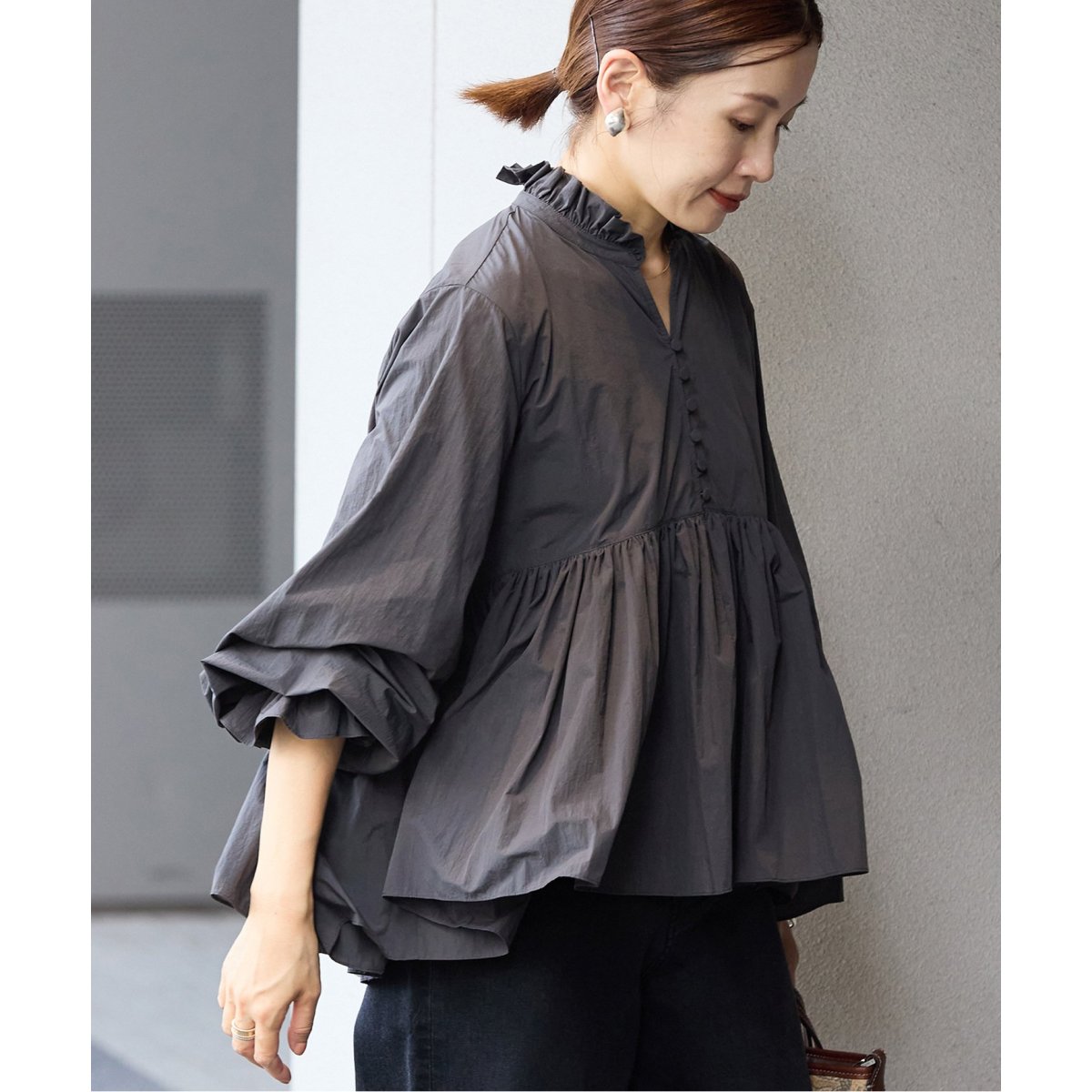 ライトタフタ ショートギャザーブラウス | イエナ(IENA) | マルイ