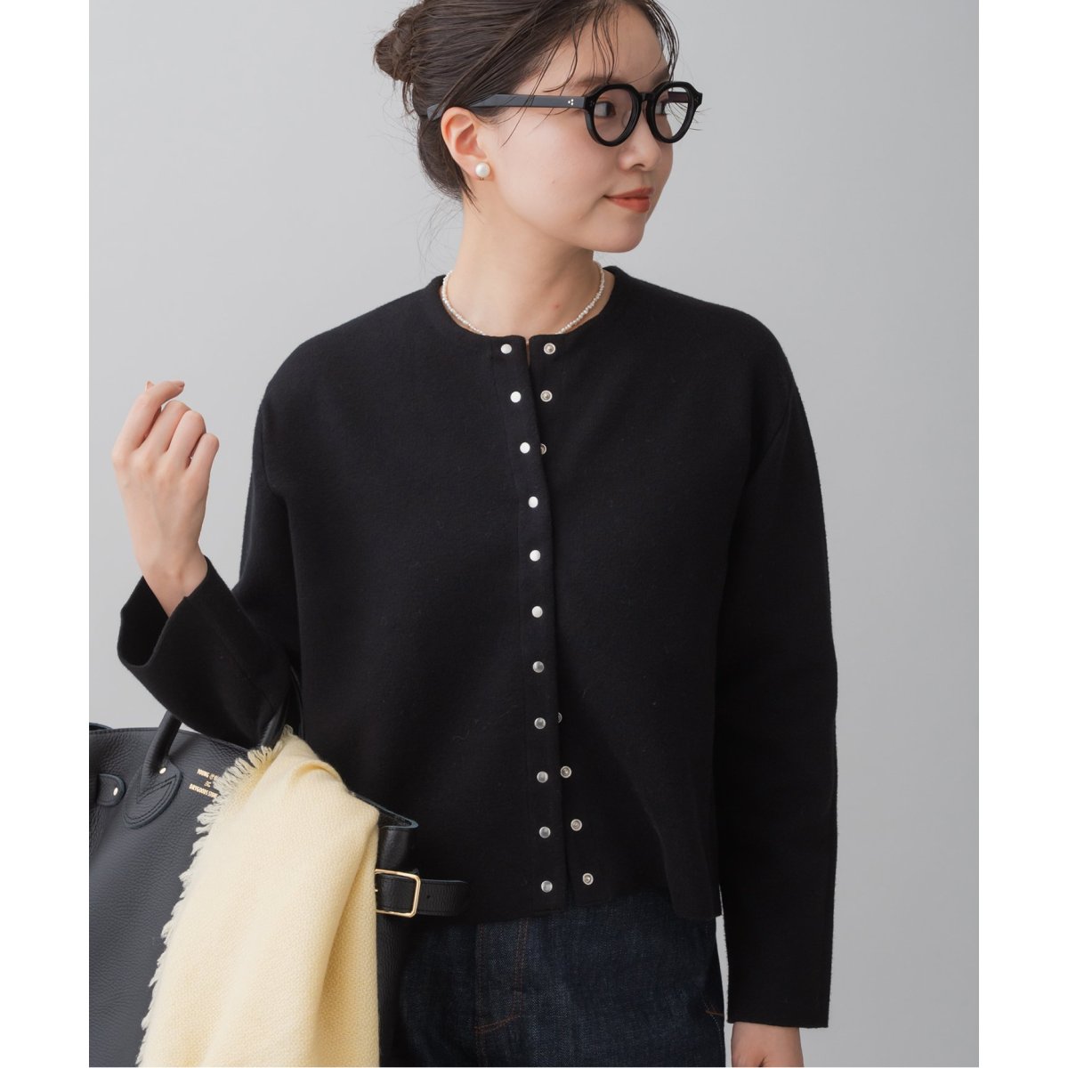 ダブルフェイススナップカーディガン | イエナ(IENA) | マルイウェブ
