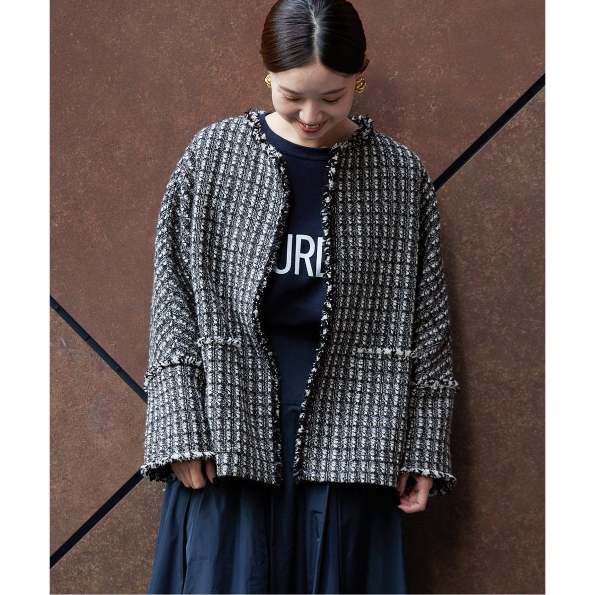 ノーカラーツイード ジャケット | イエナ(IENA) | マルイウェブチャネル