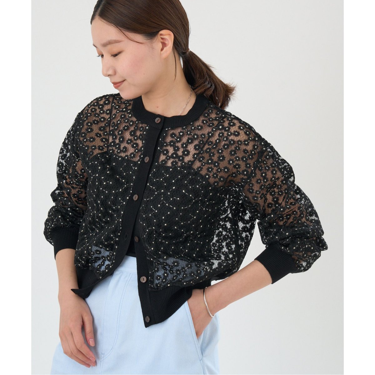 フラワーレースニットカーディガン | イエナ(IENA) | マルイウェブチャネル