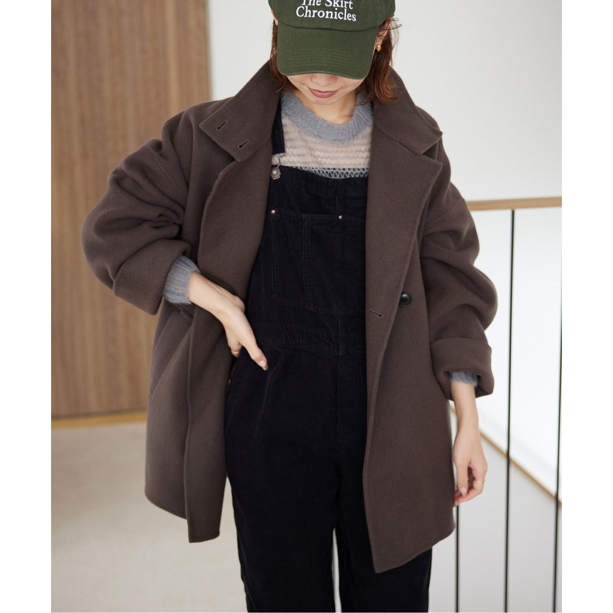 souple woolダブルフェイススタンドコート | スローブ イエナ(SLOBE