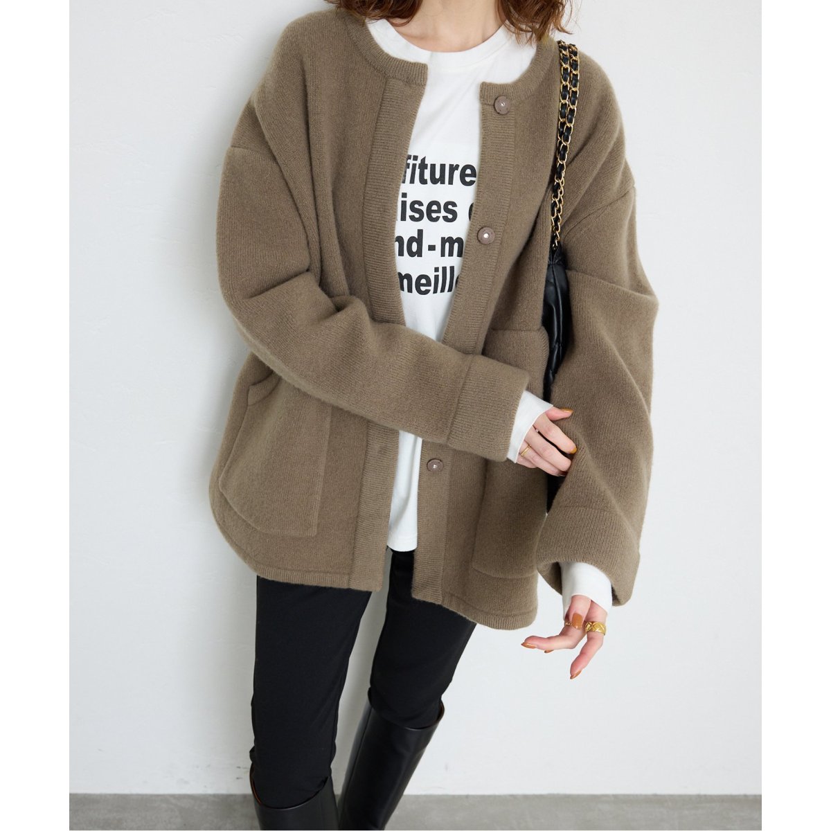 ダブルフェイスニットブルゾン | スローブ イエナ(SLOBE IENA