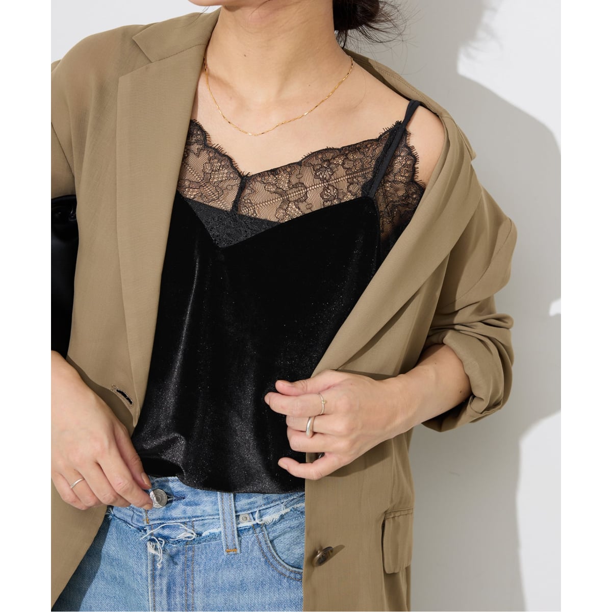 miller/ミラー SLOBE別注 ベロアレースミャミソール | スローブ イエナ