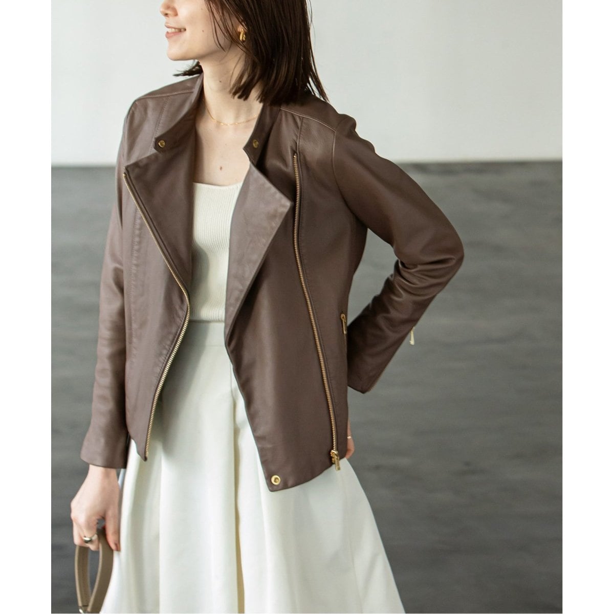 追加4》ソフトラムレザーライダースブルゾン◇ | ノーブル(Noble