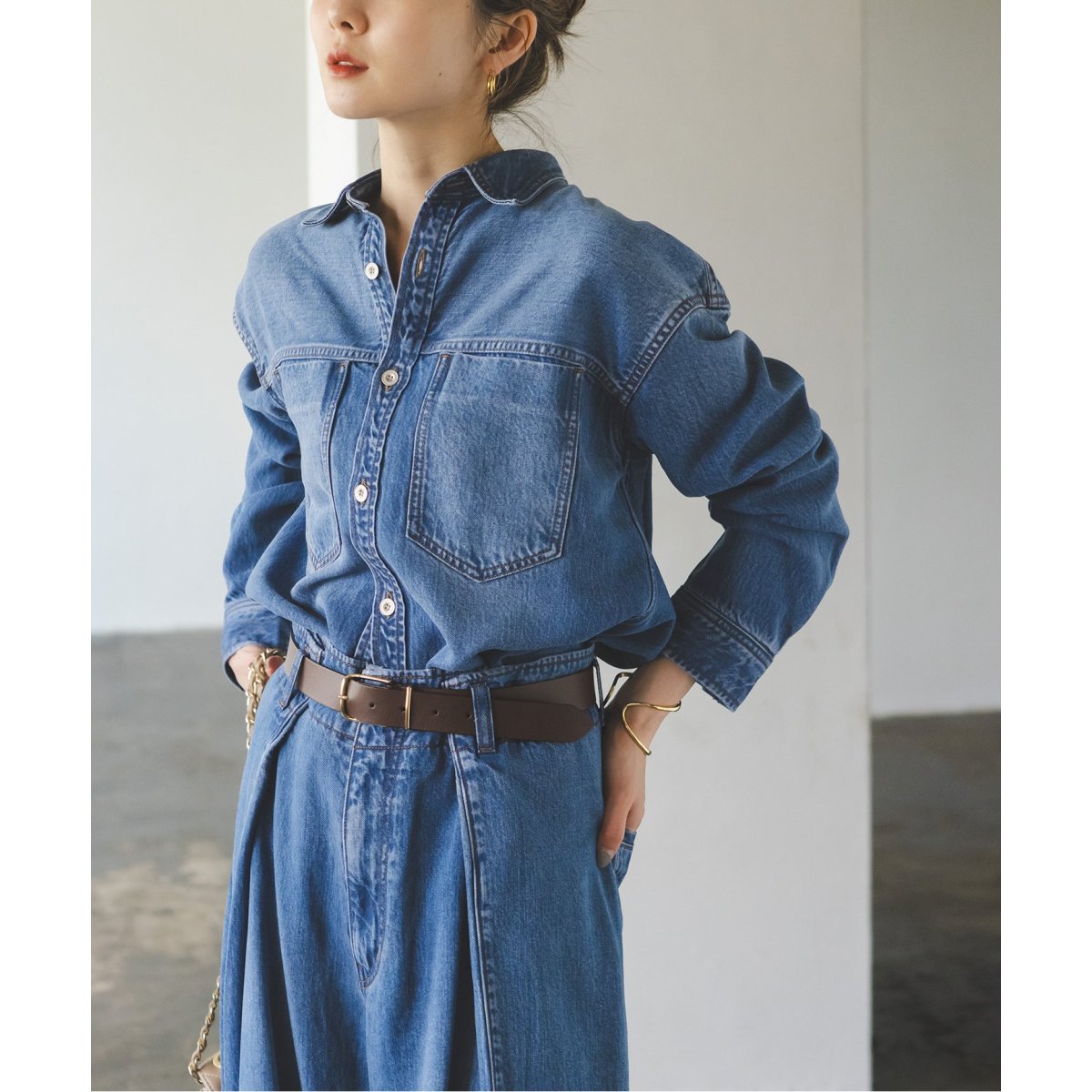 スージングデニムビッグポケットシャツ | ノーブル(Noble) | マルイ