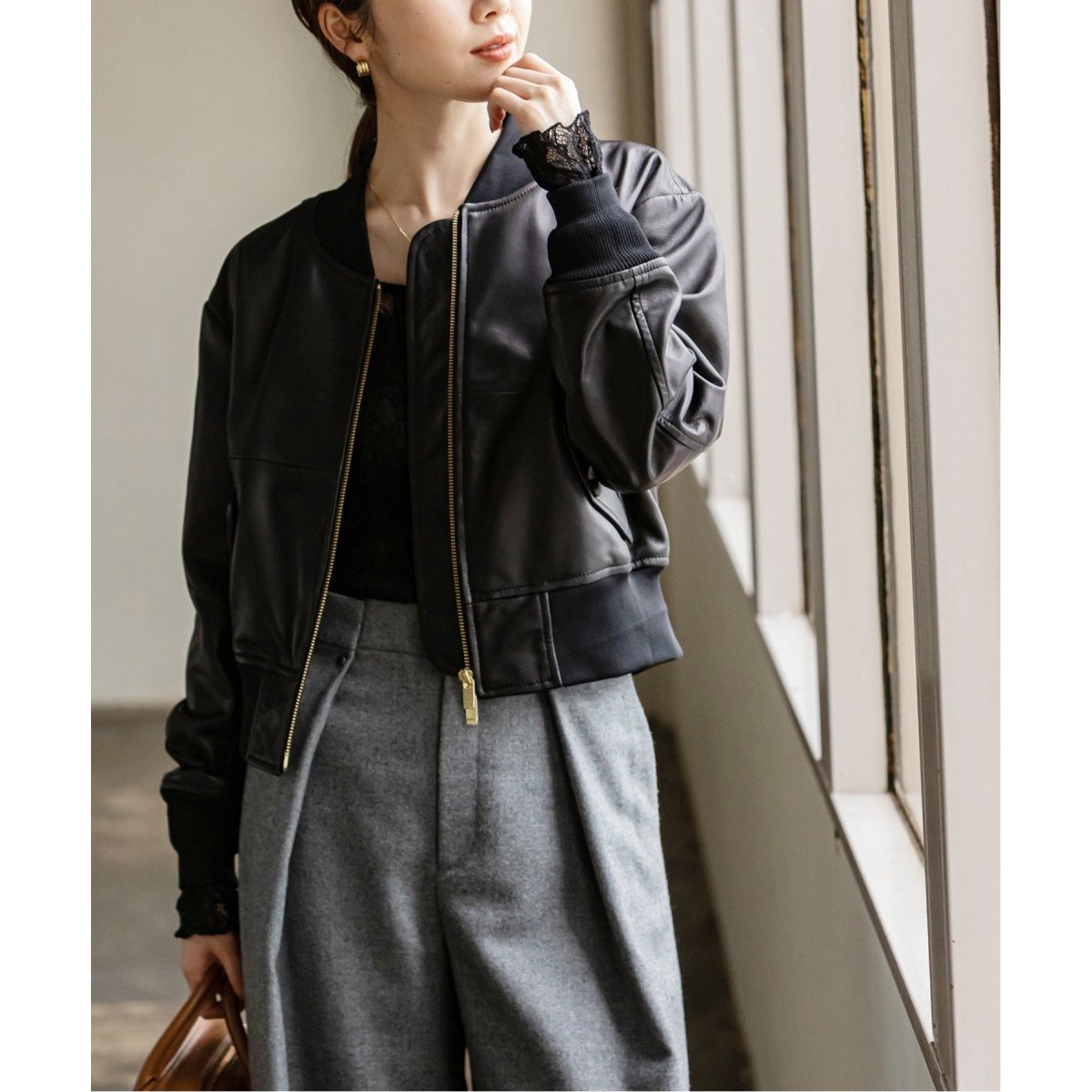 追加》ラムレザーMA-1ブルゾン | ノーブル(Noble) | マルイウェブチャネル