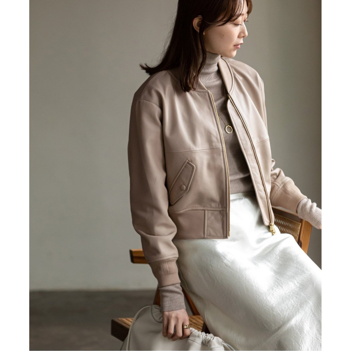 追加》ラムレザーMA-1ブルゾン | ノーブル(Noble) | マルイウェブチャネル