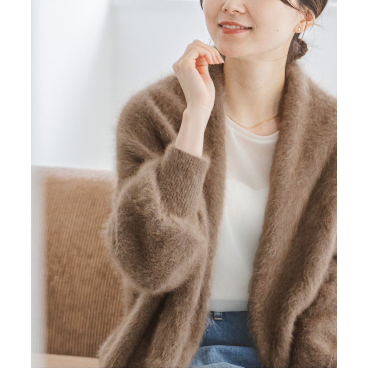 追加》ファーニットパフカーディガン 5 | ノーブル(Noble) | マルイ