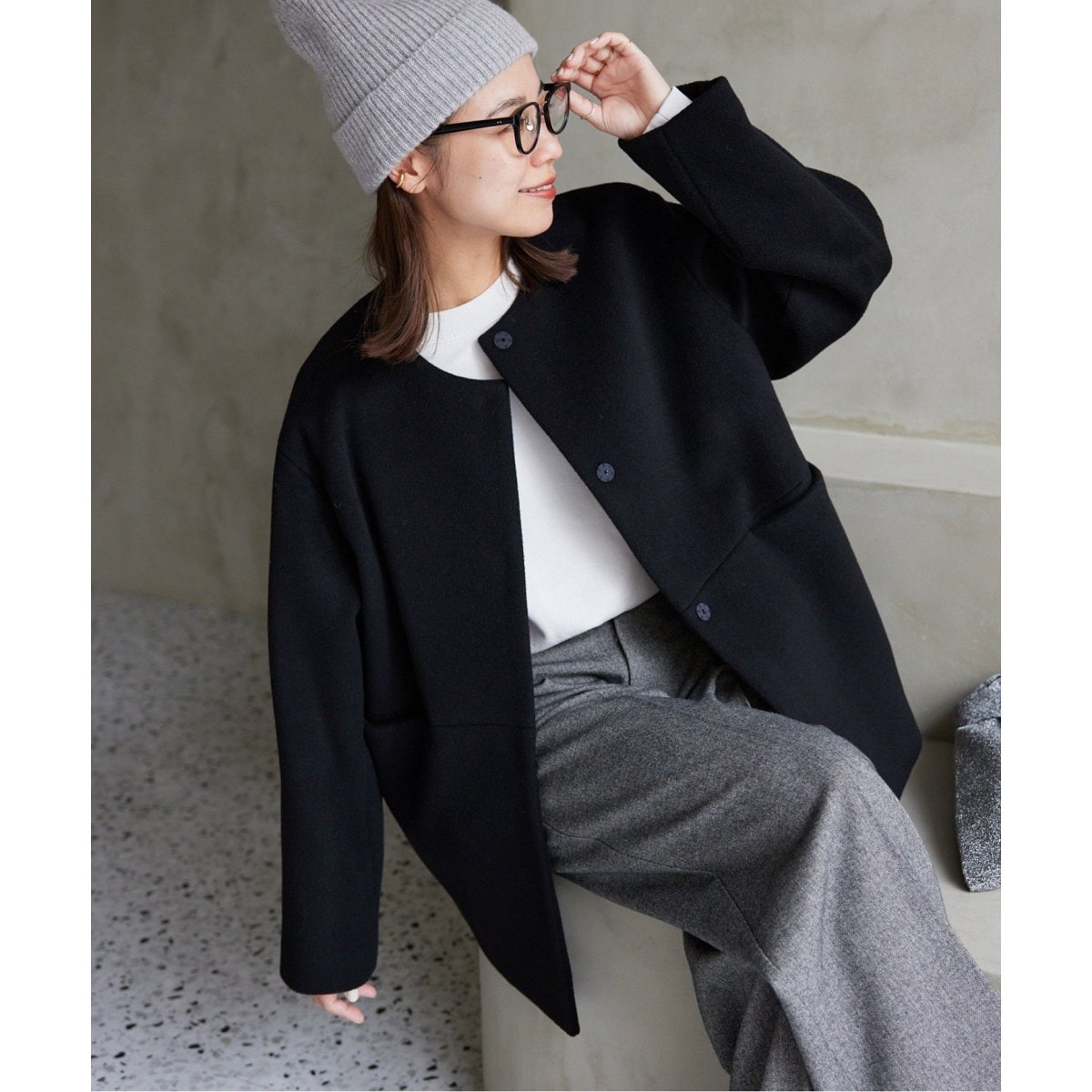 追加2》スーパーファインビーバークルーネックコート | ジャーナル