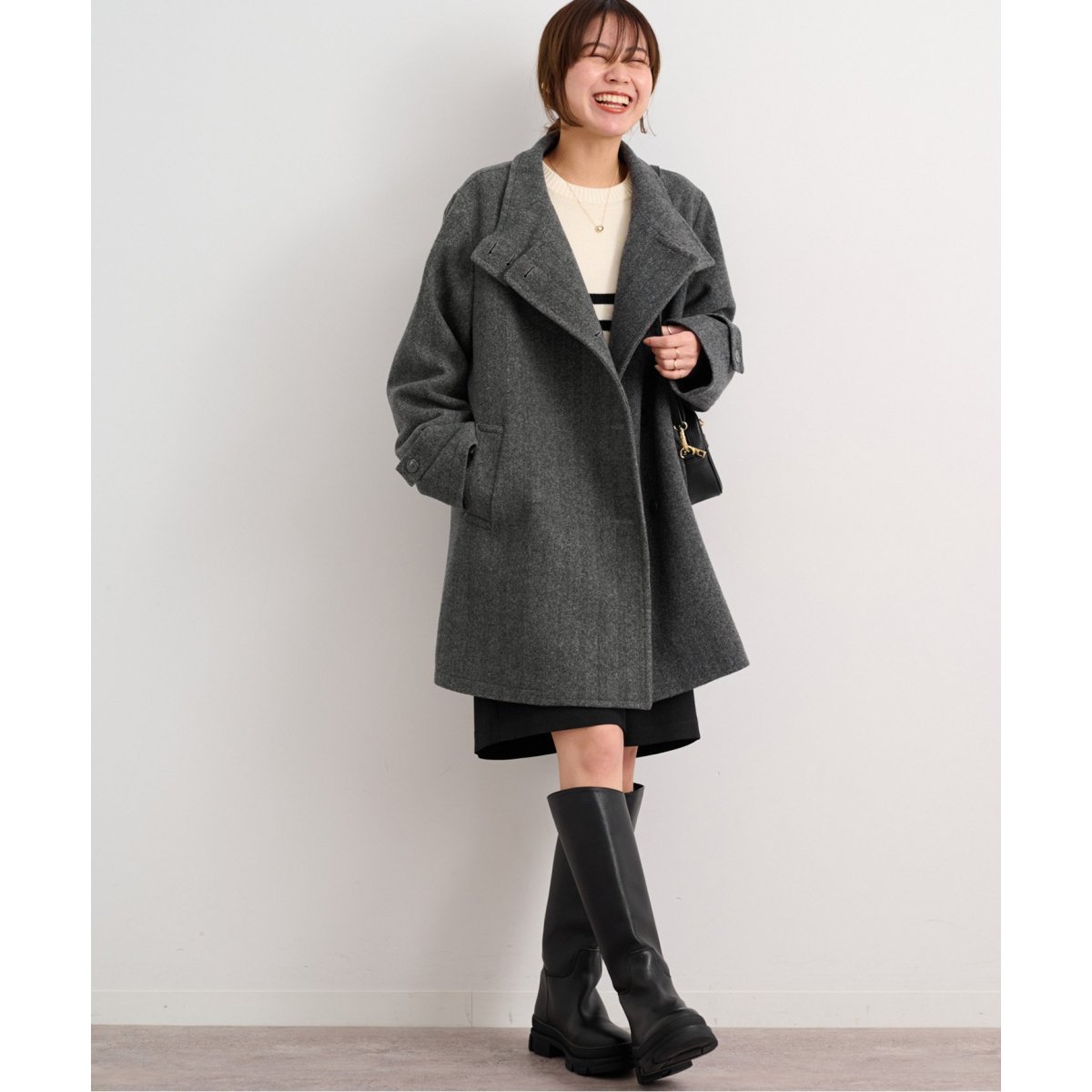 尾州ウールスーパー100モッサスタンドコート | ジャーナルスタンダード