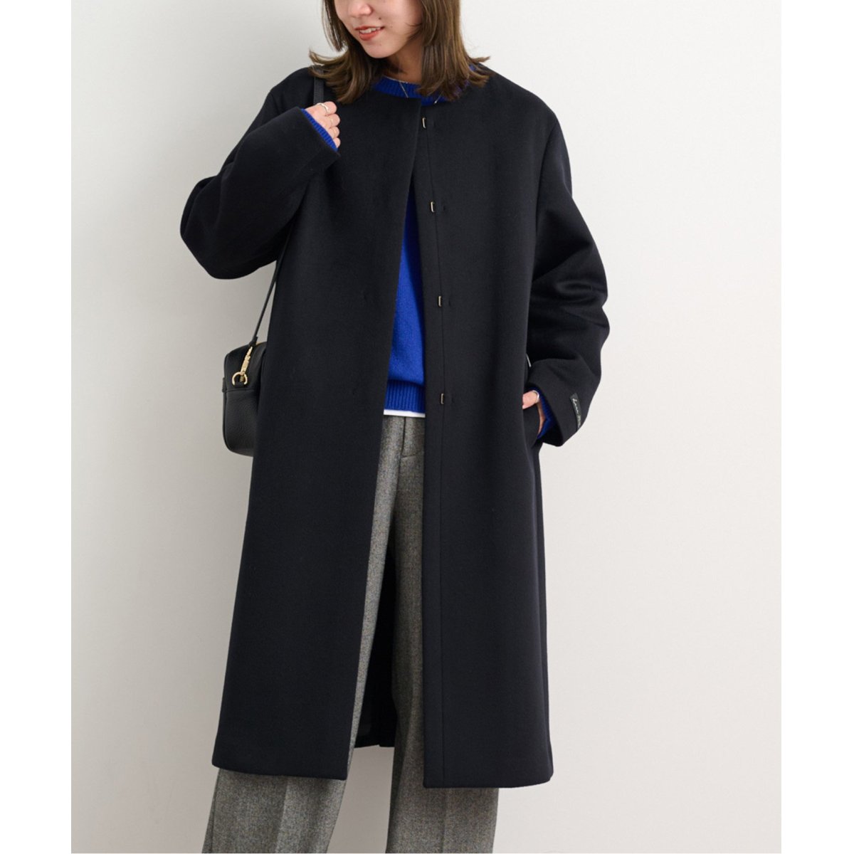 LANA WOOL SUPER140クルーネックコート | ジャーナルスタンダード