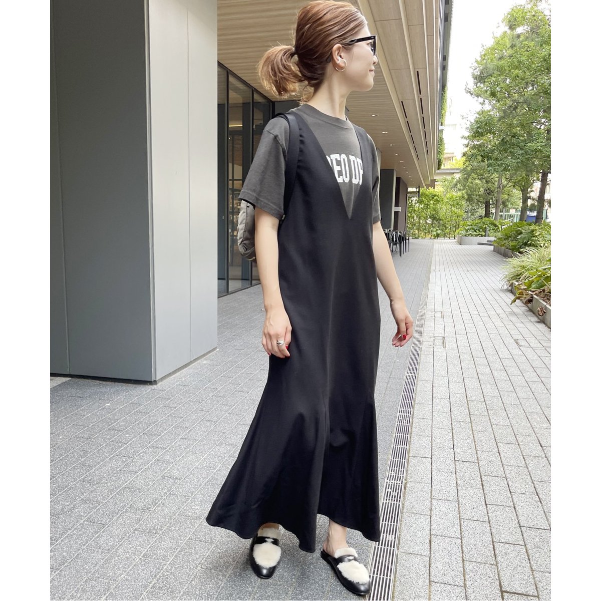 Vネックフレアワンピース | スピック＆スパン(Spick and Span