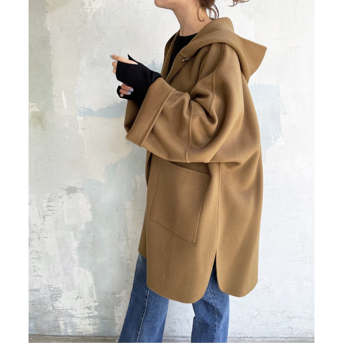 スーパー160sテントラインショートコート | スピック＆スパン(Spick