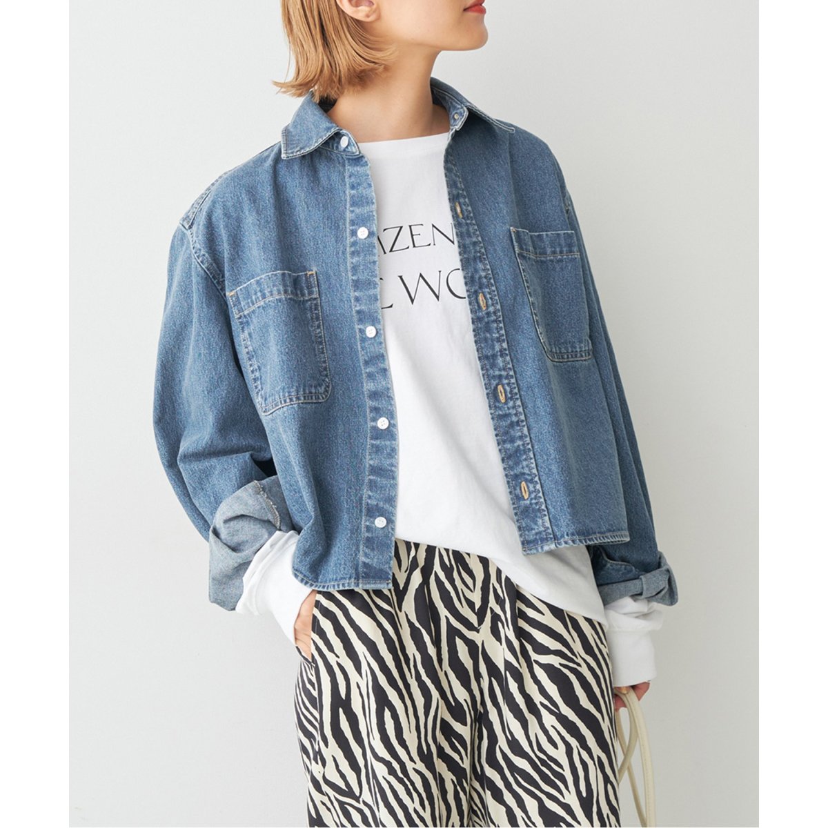 ショートデニムシャツ | スピック＆スパン(Spick and Span) | マルイ