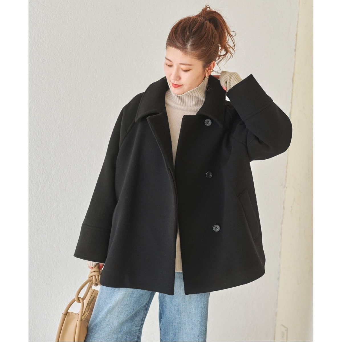 追加》W/Nyモッサステンカラーショートコート | スピック＆スパン