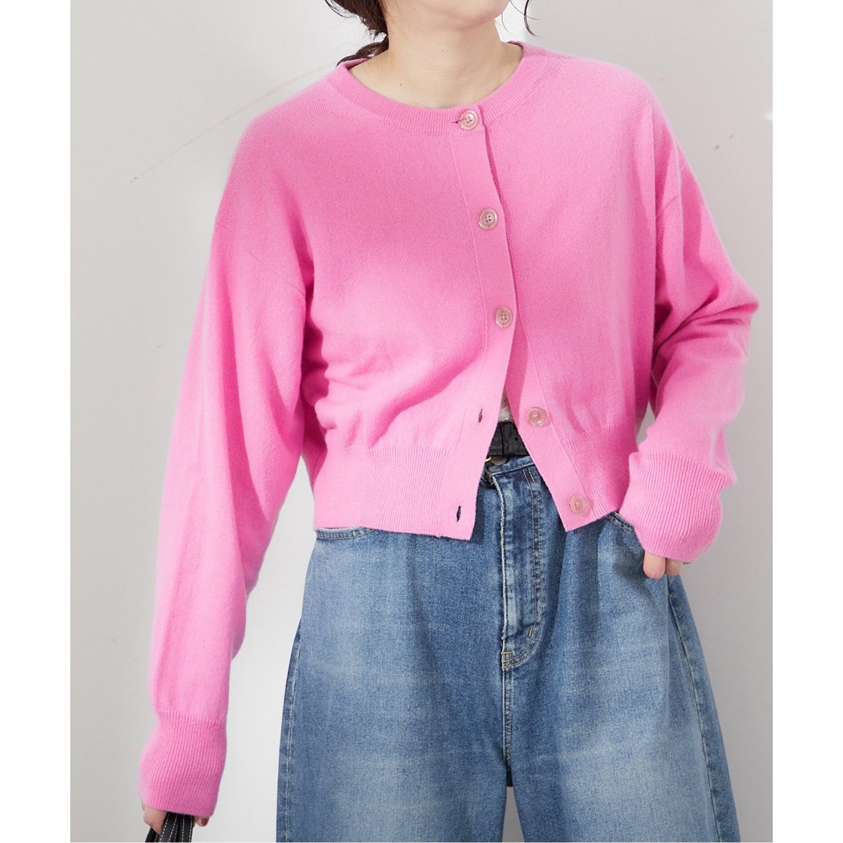 カシミヤ100クルーネックカーディガン | ジャーナルスタンダード