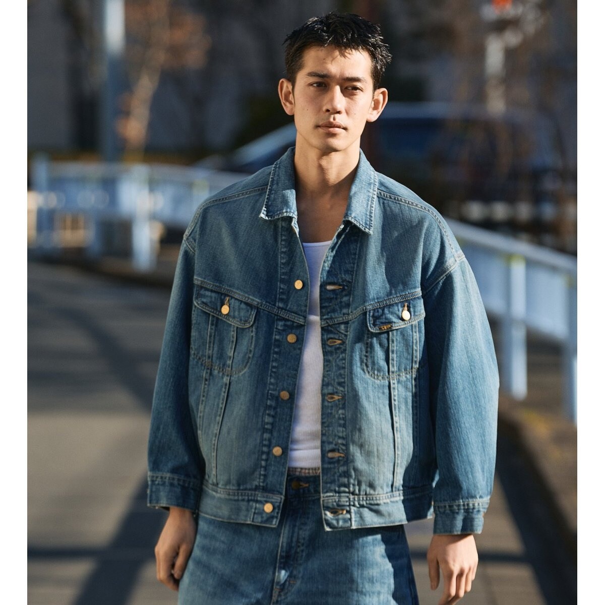 NEW】SUPERSIZED ビッグシルエットライダースデニムジャケット