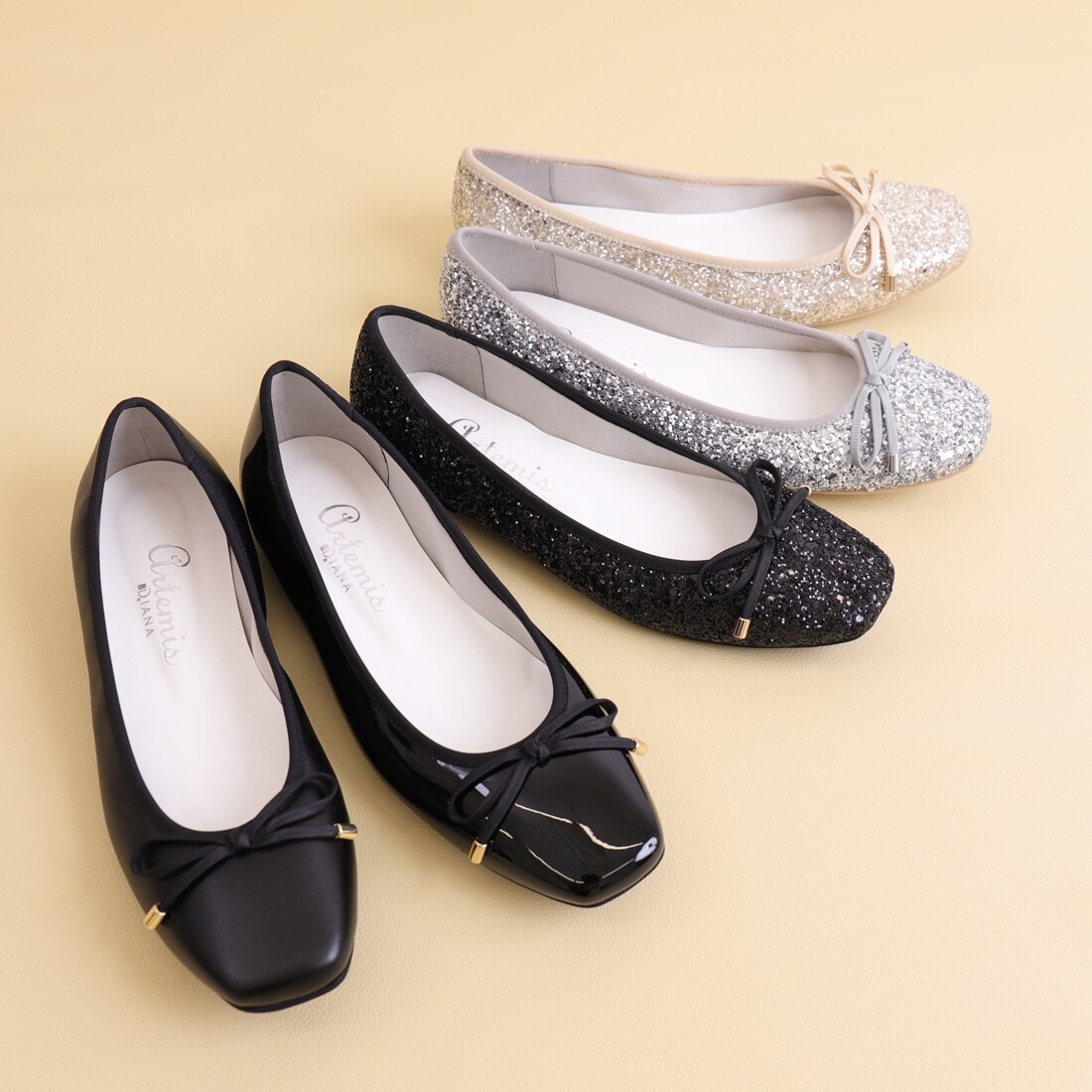 片足100g】超軽量スクエアトゥバレエシューズ | アルテミス by