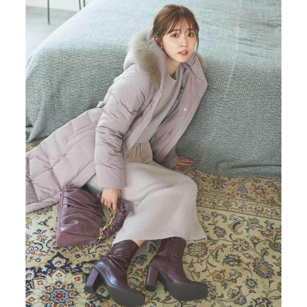 ファー付きロングダウンコート | プロポーション ボディドレッシング