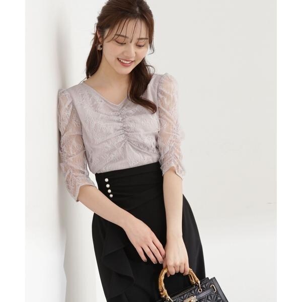 レースギャザーディテールブラウス | プロポーション ボディ