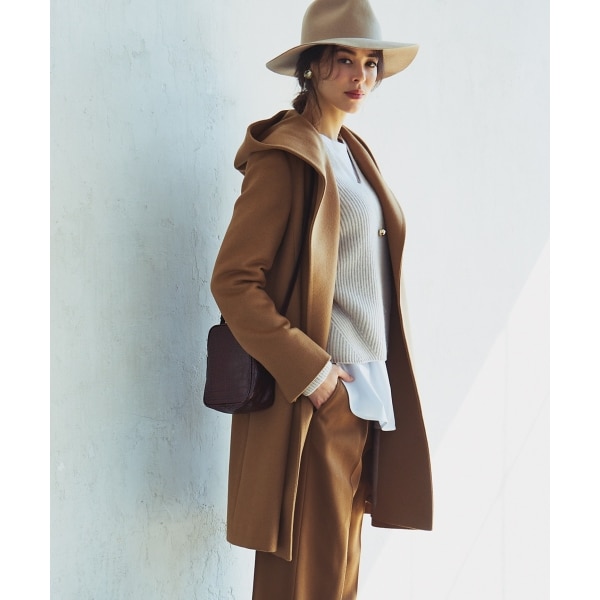 ウールアンゴラビーバー フーデッド コート | 23区(23KU) | マルイ