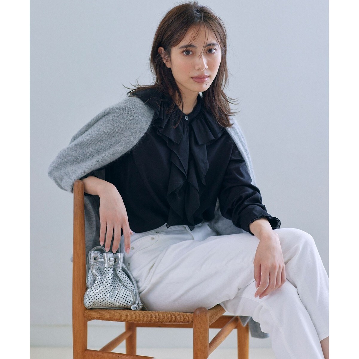 ファインモヘヤ Vネック カーディガン | 23区(23KU) | マルイウェブ