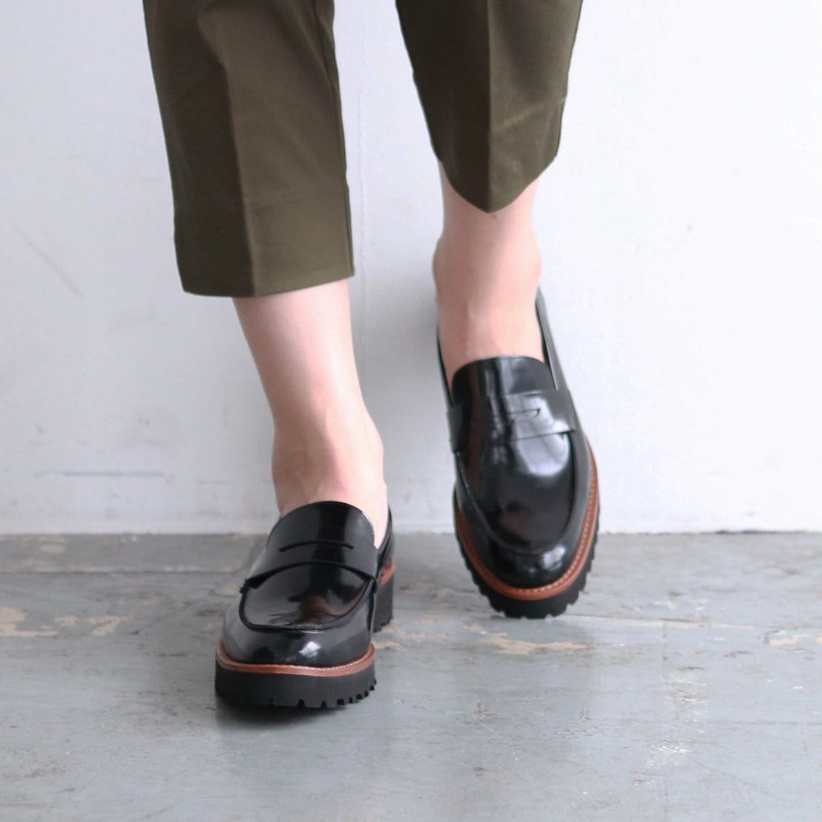 FABIO RUSCONI◇2.8cmヒール◇EVAタンクソールモカシューズ | ファビオ