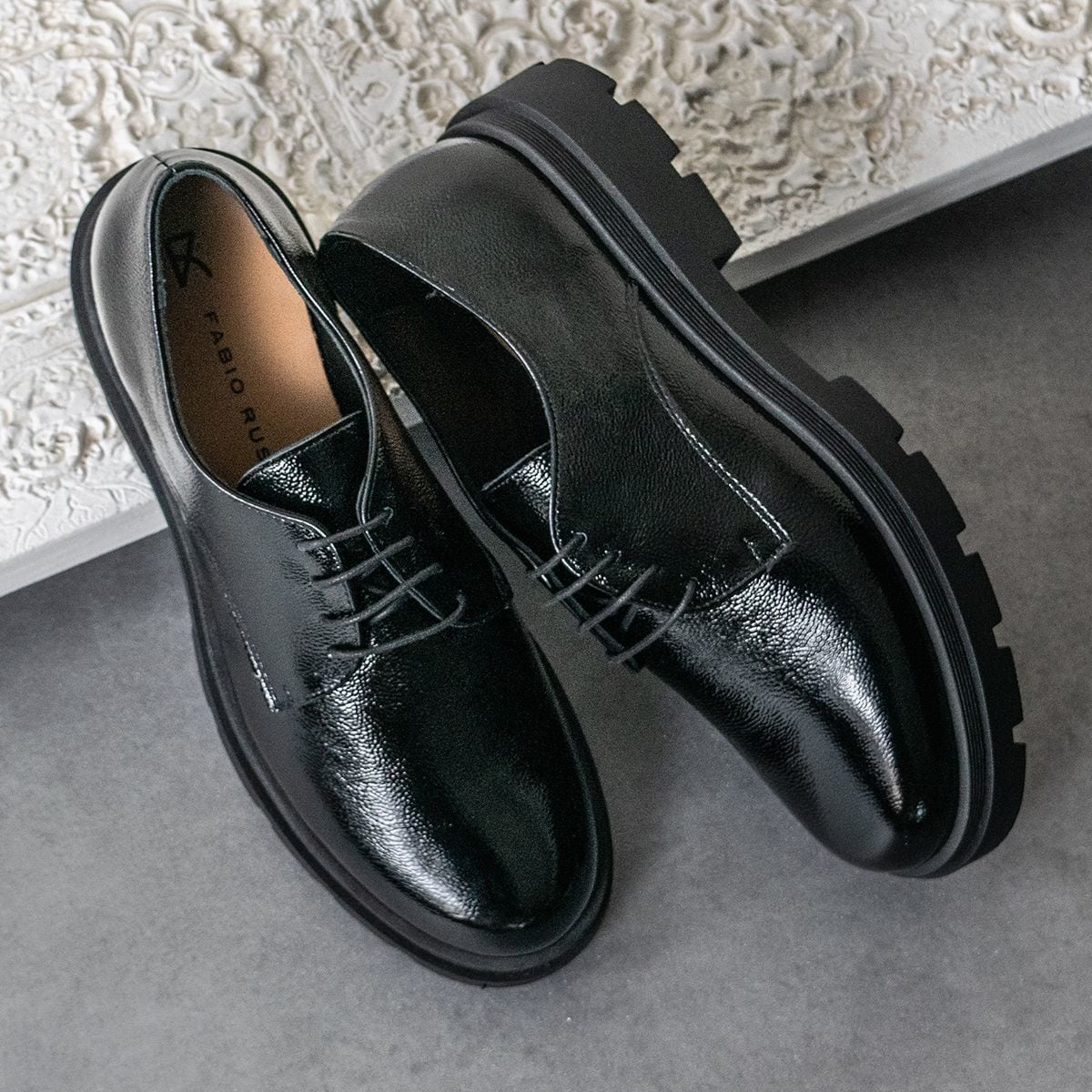 レディースレースアップ オックスフォードシューズ fabio rusconi」の