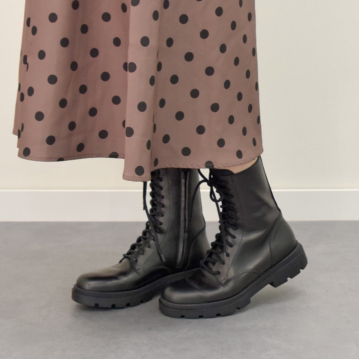 FABIO RUSCONI◇4cmヒール◇トラックソールレースアップブーツ