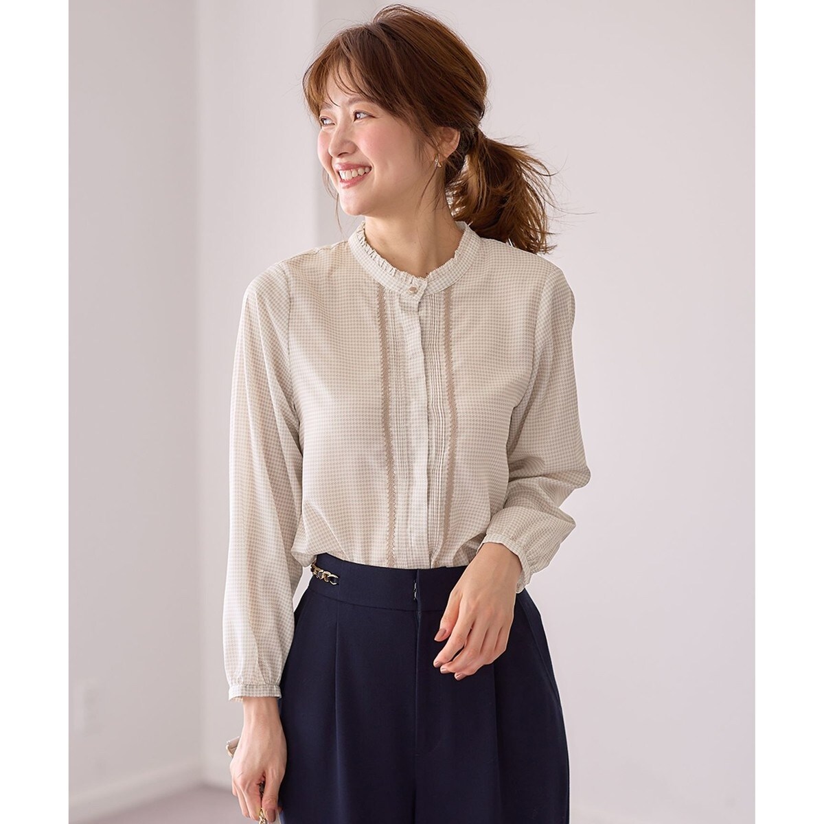 洗える】フリルスタンドピンタック ブラウス | エニィスィス(ANY SIS