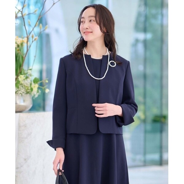 セレモニー／セットアップ可能／洗える】TWC ノーカラージャケット