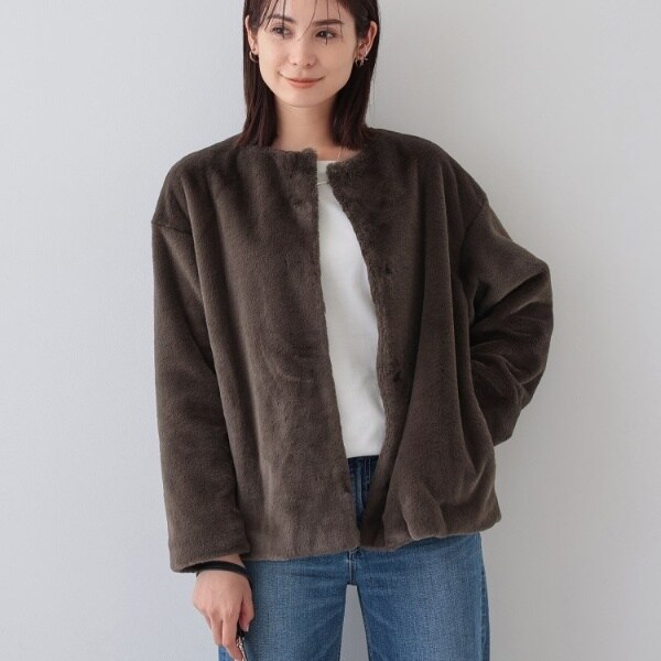 トレンドコート】大人フェイクファーコート | インディヴィ(INDIVI