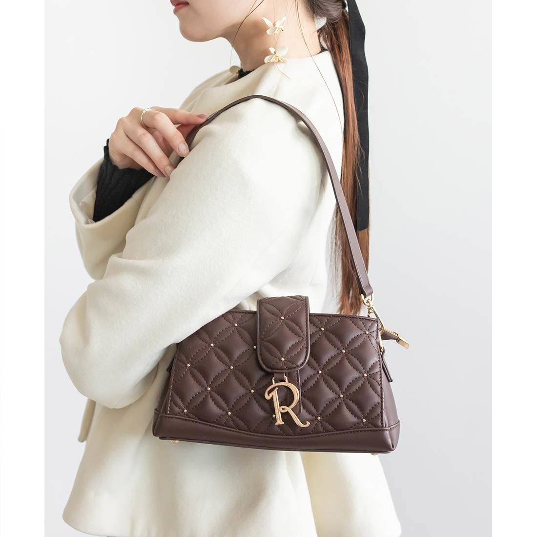 24秋冬新作＞2WAYゴールドチャームキルティングバッグ | ランダ(RANDA